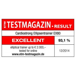 cardiostrong elliptical crosstrainer EX80 Awards